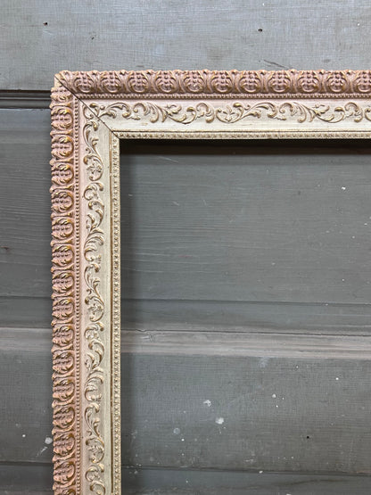Vintage Ornate Gilt & Blush Frame