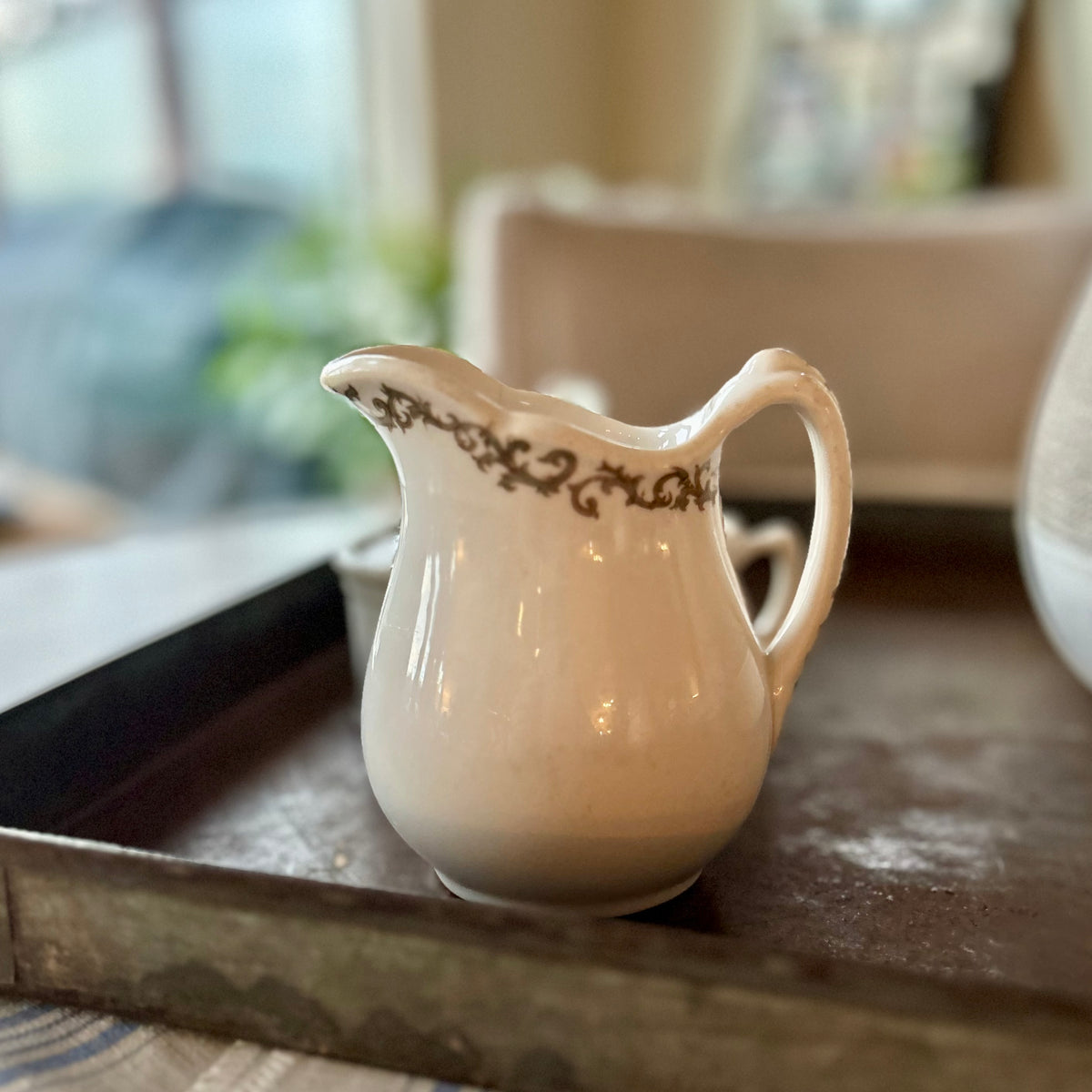 Edwardian Gold-Scroll Syracuse Creamer