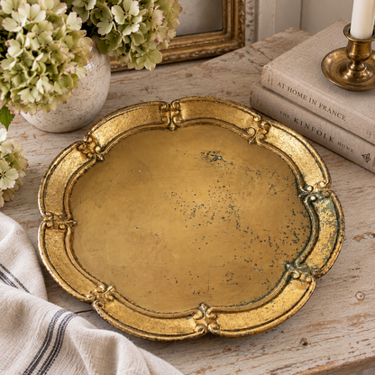 Vintage Italian Sezzatini Gilt Tray
