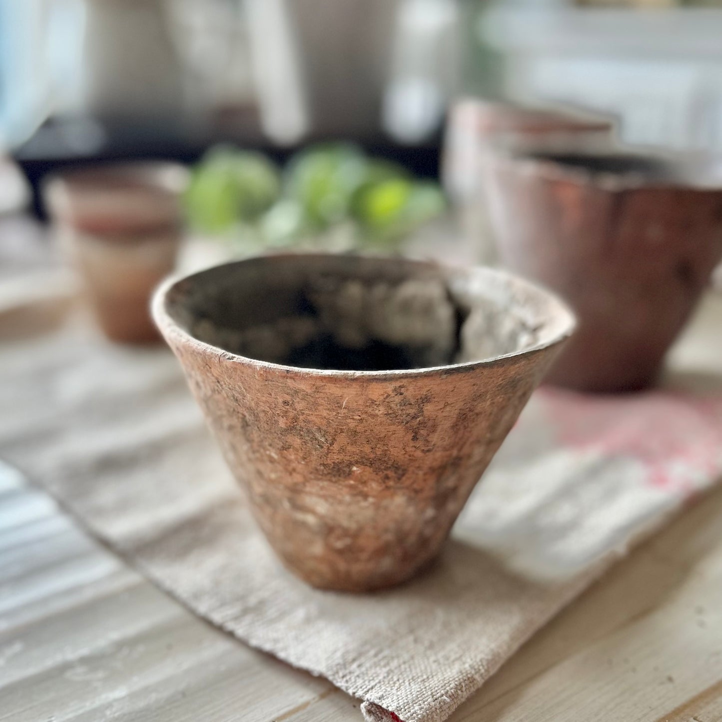 Antique French resin pots