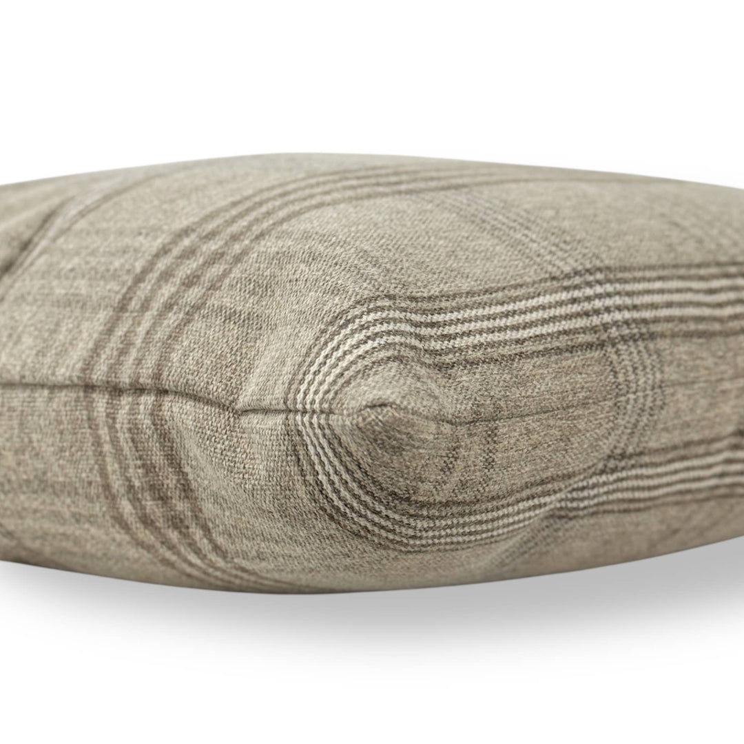 Worthington | Brown and beige neutral plaid pillow cover