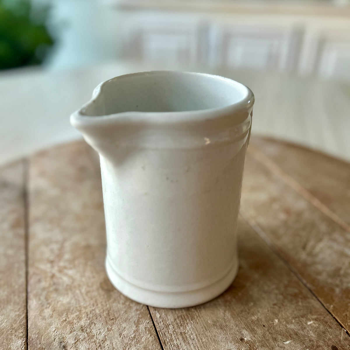Antique White Ironstone Hotel Milk Jug