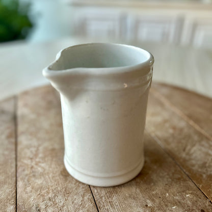 Antique White Ironstone Hotel Milk Jug