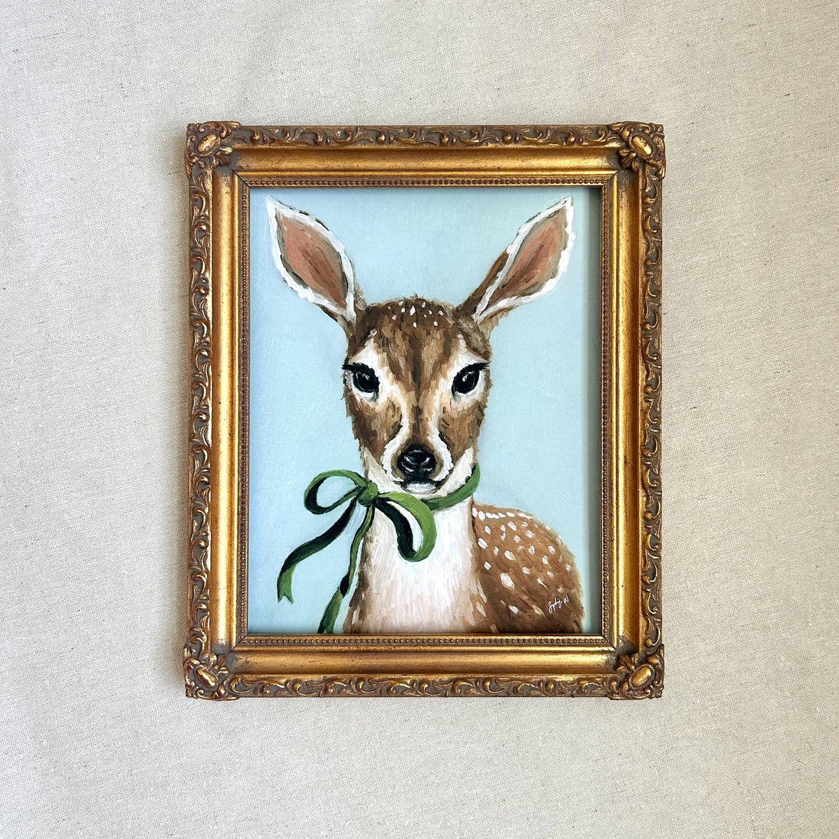 "A Fawn Named Clover" Fine Art Print (framed)
