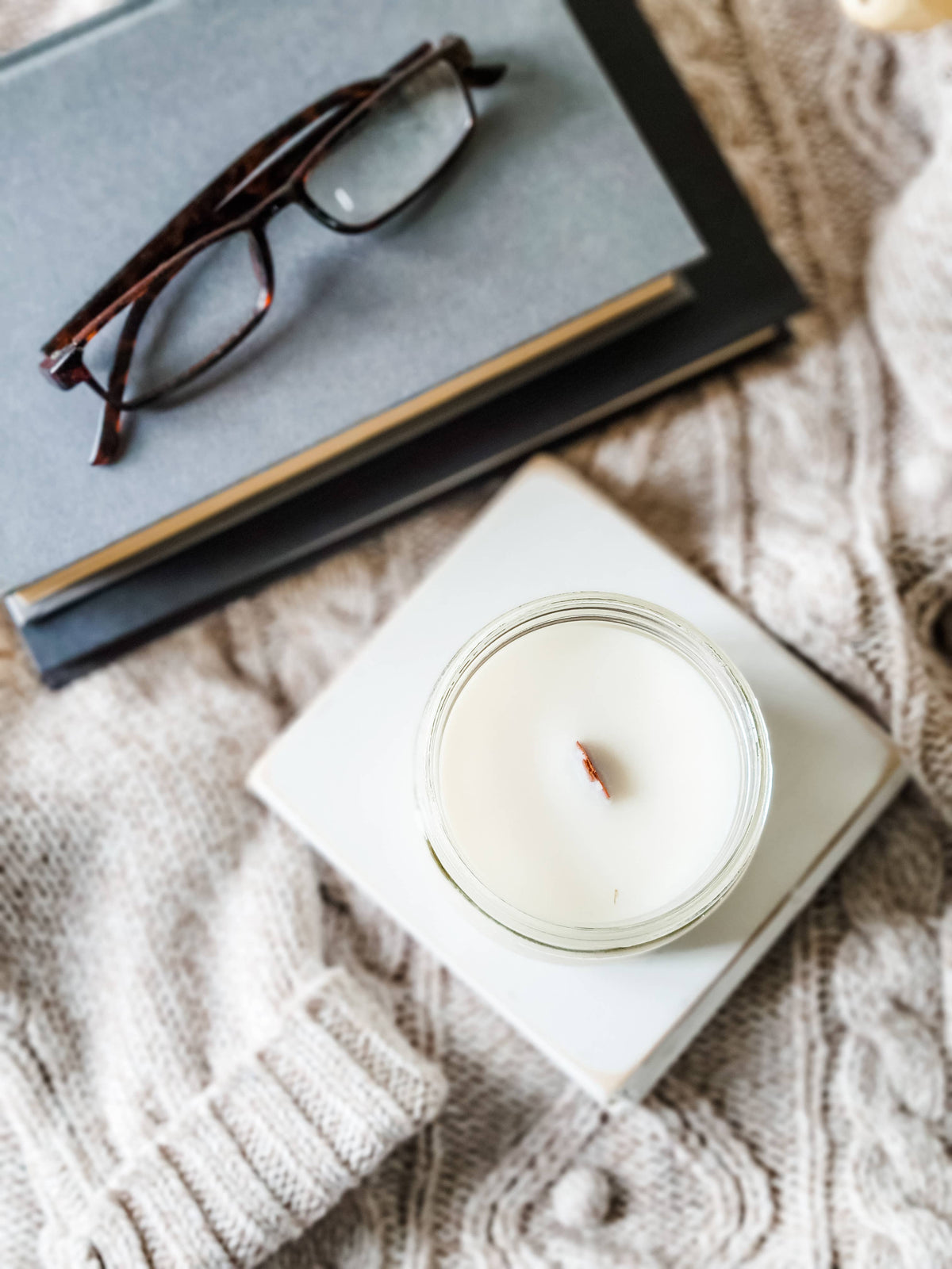 Autumn Harvest Candle, Apples + Cinnamon | Wood Wick | Decor