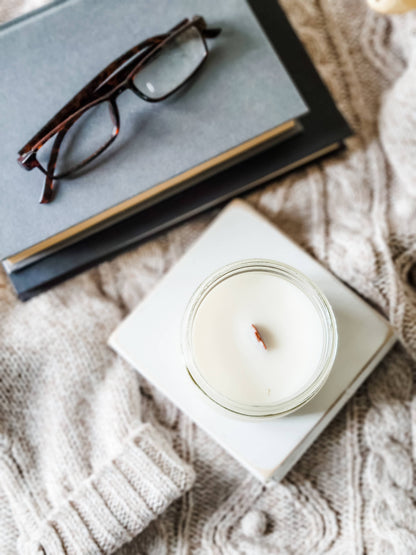 Autumn Harvest Candle, Apples + Cinnamon | Wood Wick | Decor