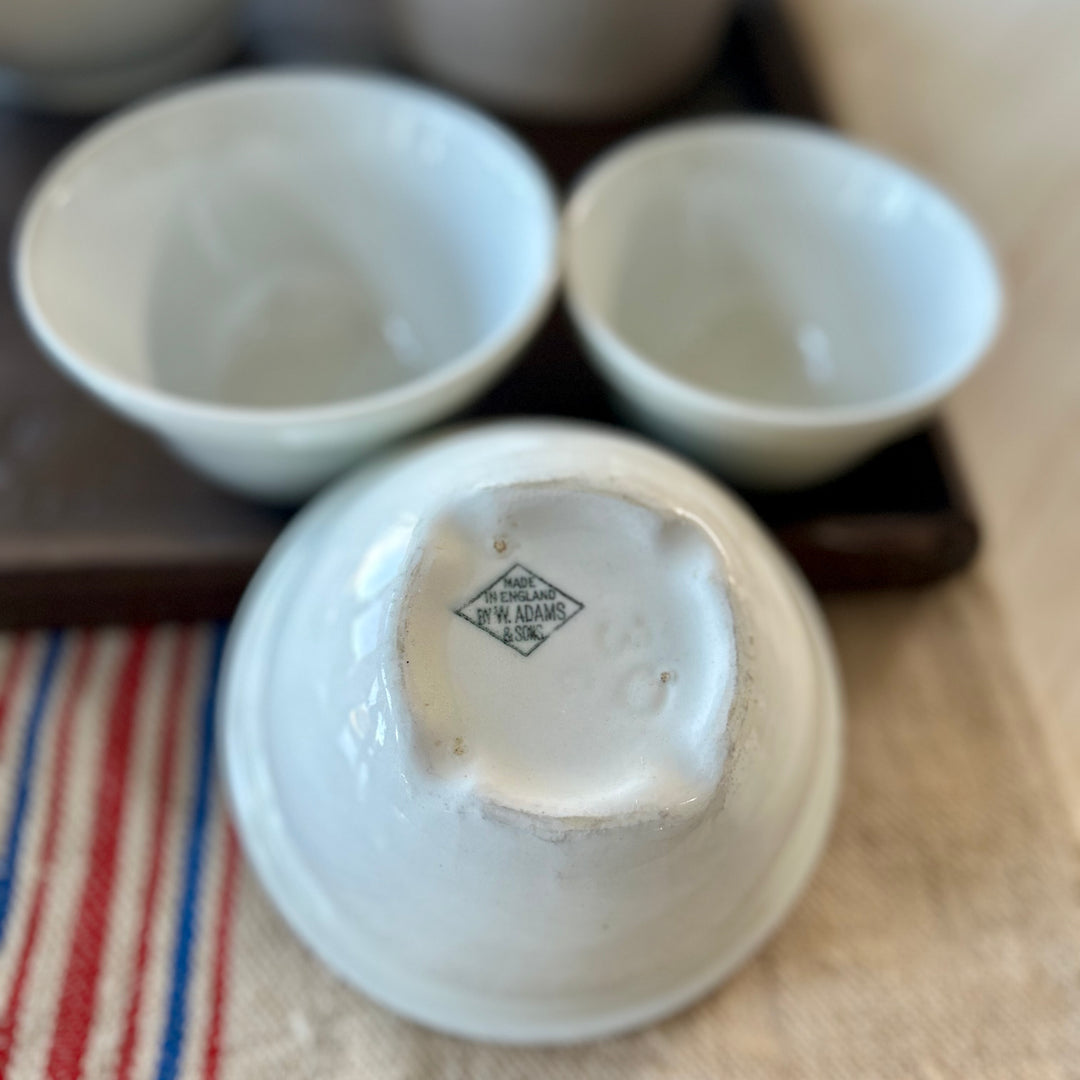 Vintage W.M. Adams Ironstone Pudding Bowls – Set of 3