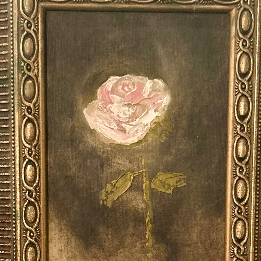 Quiet Rose in vintage frame