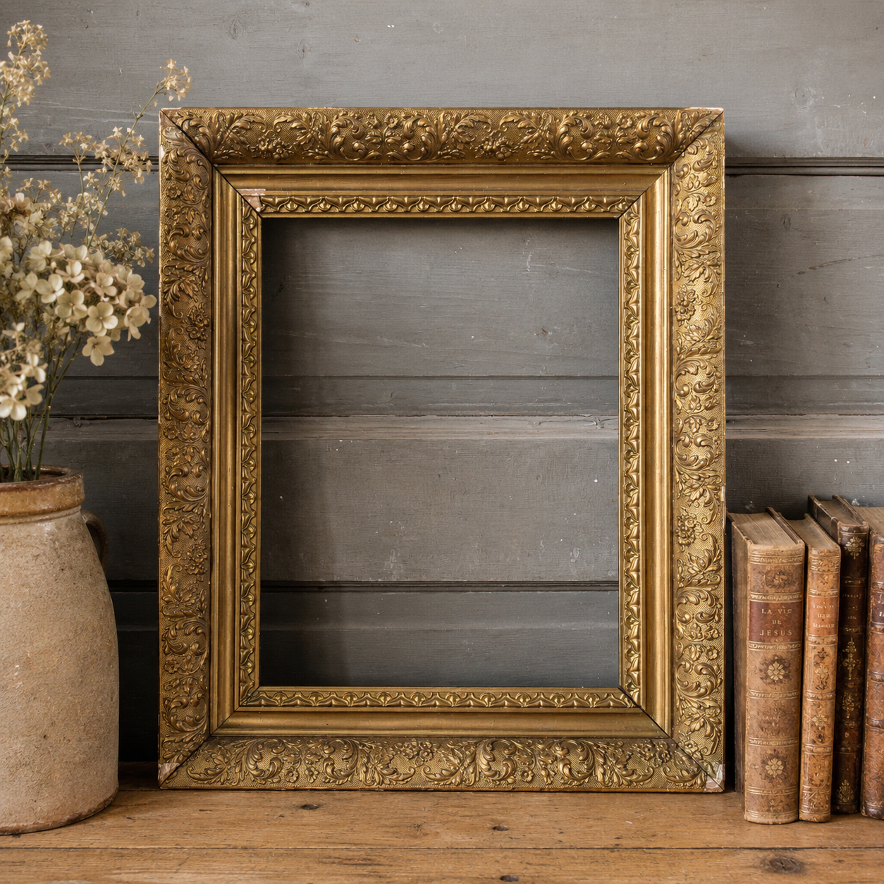 Antique Gilt Foliate & Floral Frame, c. 1900