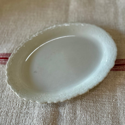 Antique W. Adams & Sons Ironstone Oval Platter                circa 1900-1930