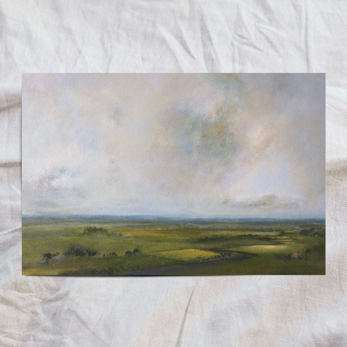 Sprawling fields II (antique French frame)