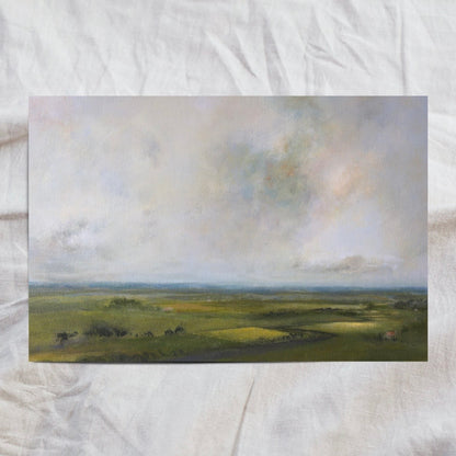 Sprawling fields II (antique French frame)