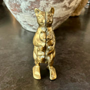Brass bear & cub coin bank