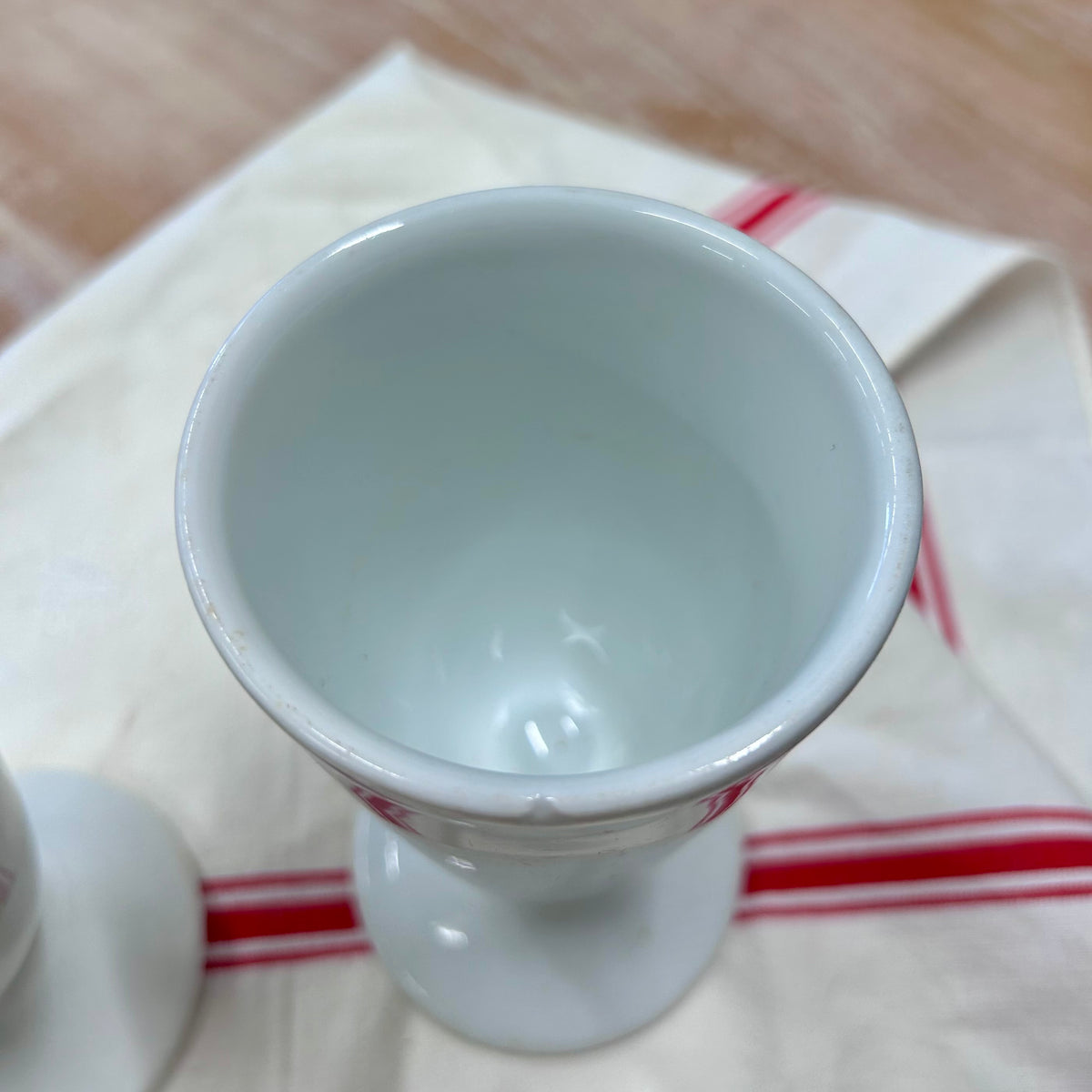 Pair of Vintage French Porcelain Chocolate Cups