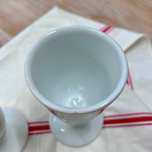 Pair of Vintage French Porcelain Chocolate Cups