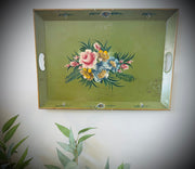 Vintage Hand-painted toleware tray