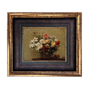 Summer Flowers Framed Oil Painting Print on Canvas