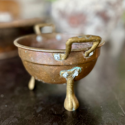Petite antique copper colander