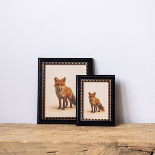 Red Fox | French Beaded Brass Inspired Framed Art