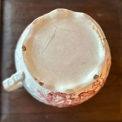 Antique English Red Transferware Chamber Pot
Circa 1880–1900