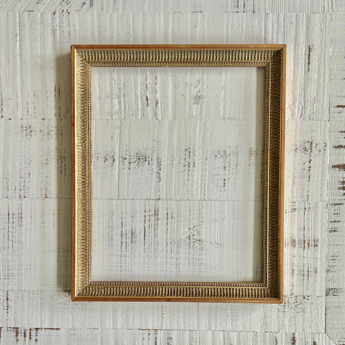 Antique French Gilt Frame with Fluted Detail