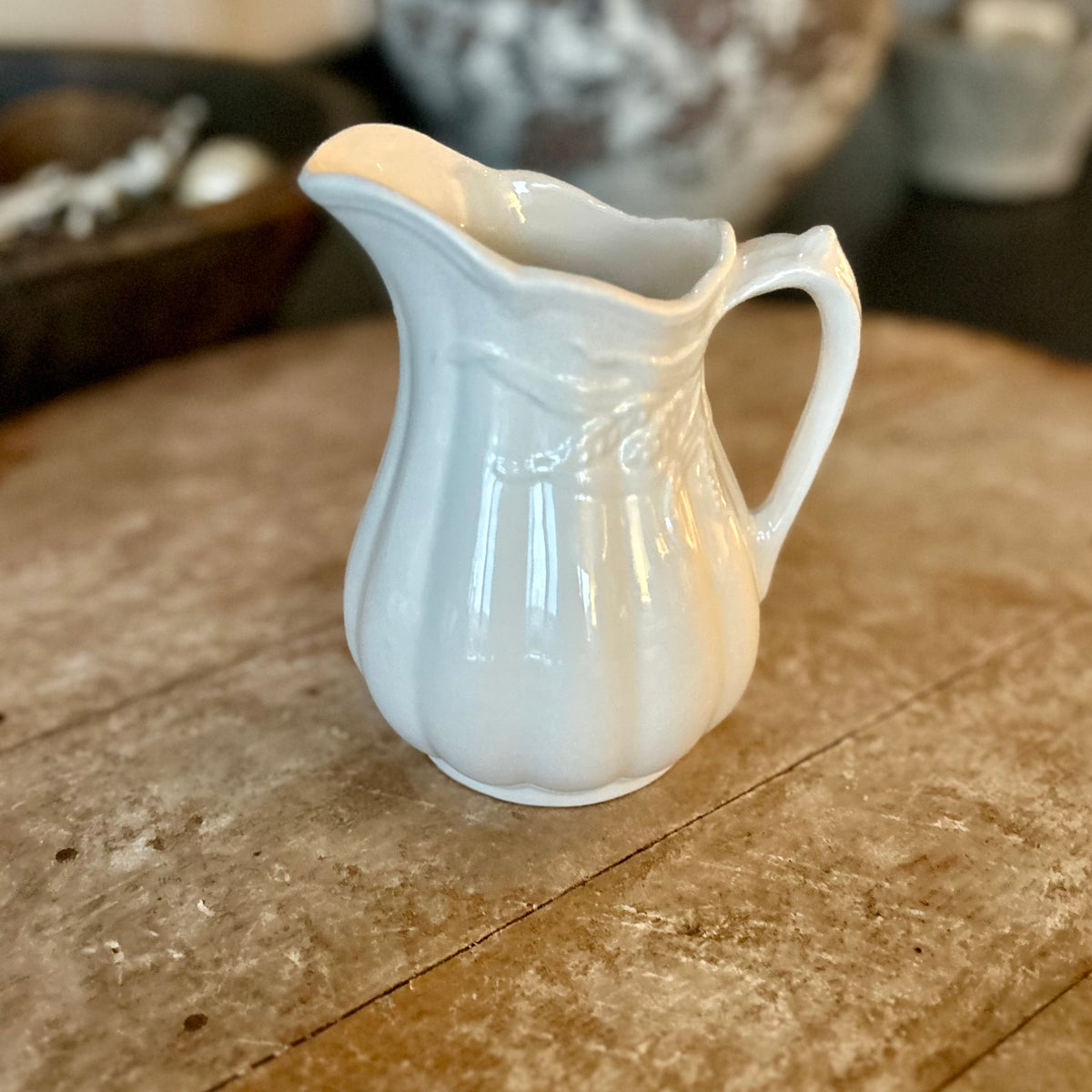 English Ironstone Jug – Weatherby Wheat Pattern