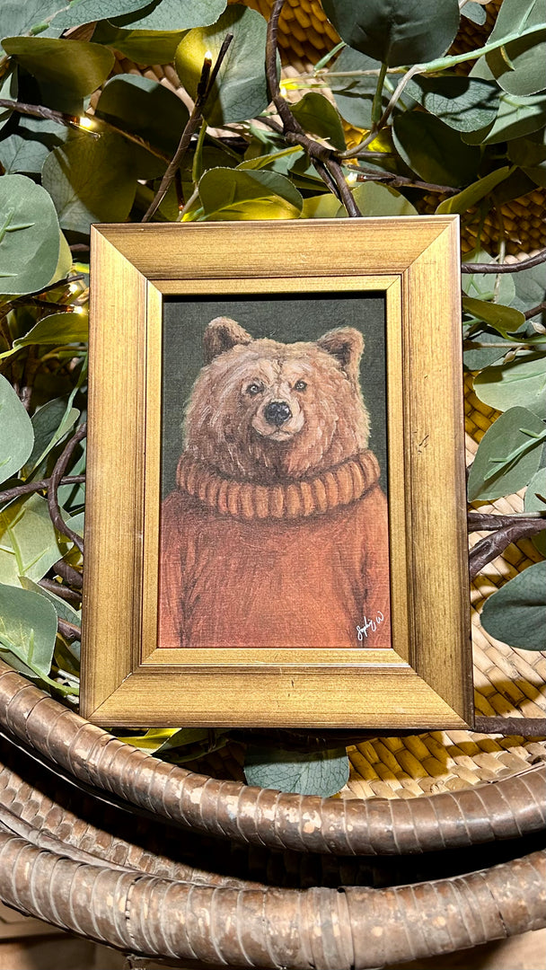 "Thoughtful Theodore" Fine Art Print framed