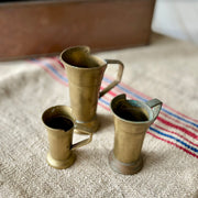 Antique 19th Century Graduated Brass Measures (Set of Three)