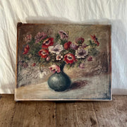 Antique Floral Still Life on Canvas - Bouquet du Temps