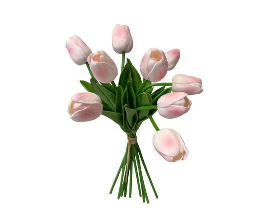 Real Touch Dutch 13" Tulip Bundle x9 - Blush Pink