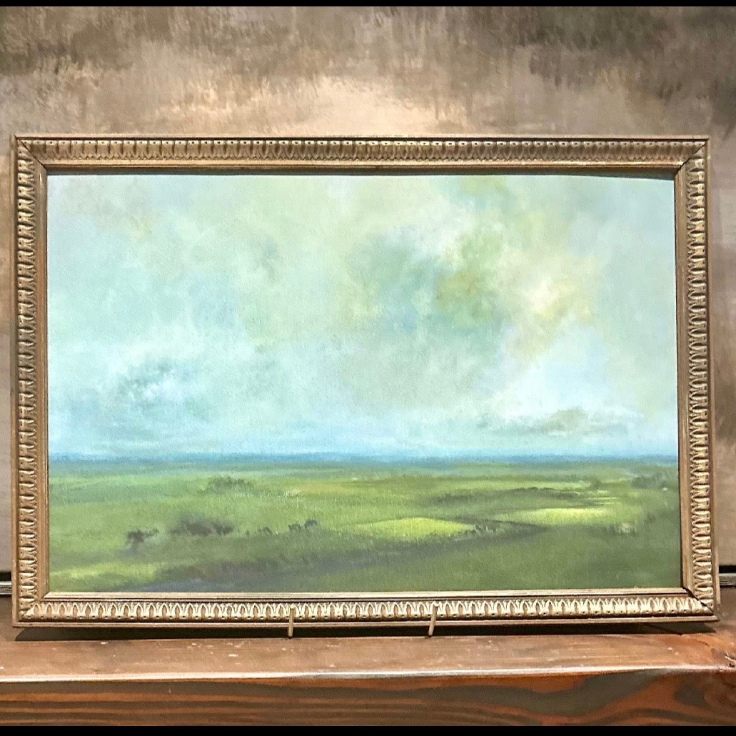 Sprawling fields II (antique French frame)