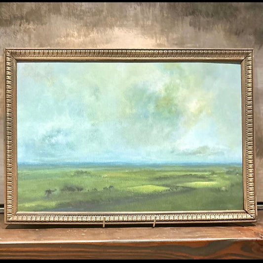 Sprawling fields II (antique French frame)
