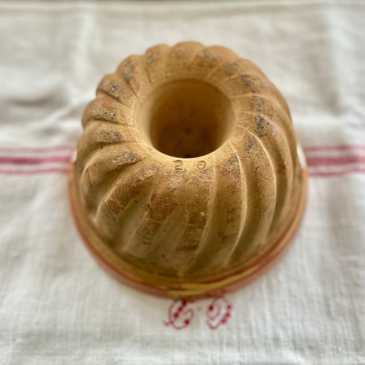 Vintage French Terracotta Kouglof Mold
