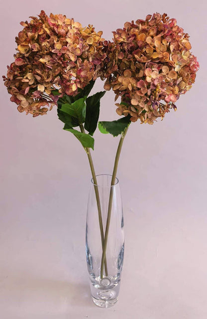 Hydrangea Spray Silk – 23” Amber