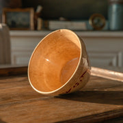 Vintage English Pudding Bowl with Red Floral Band