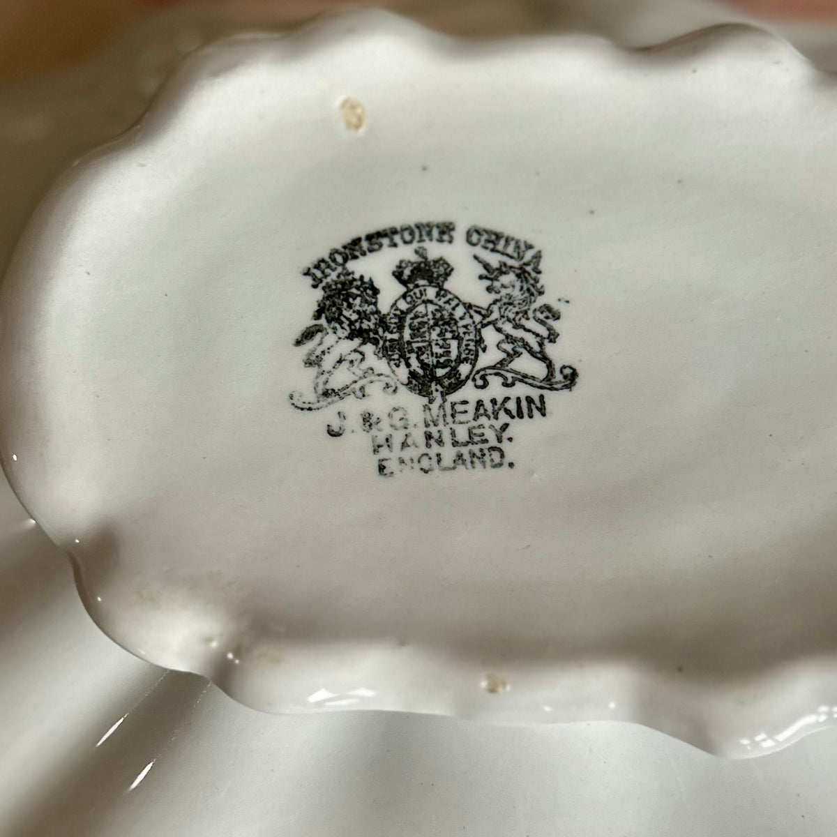 Antique Ironstone Covered Serving Dish – J & G Meakin, Hanley, England