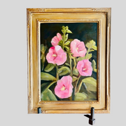 Hollyhocks (framed) original art by Jacob Mark