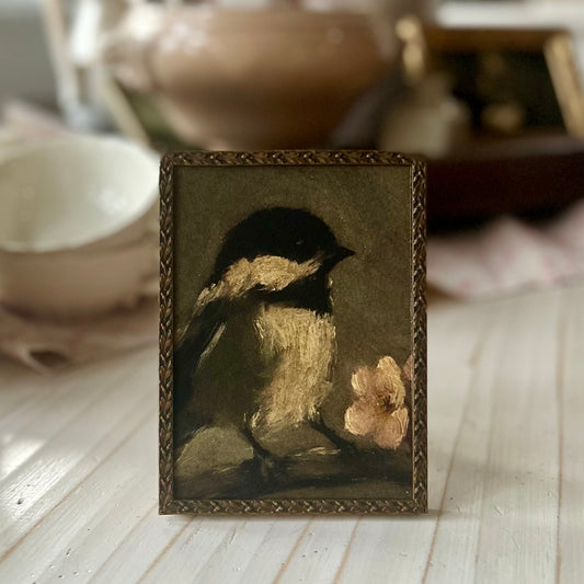 The keeper in antique English frame
