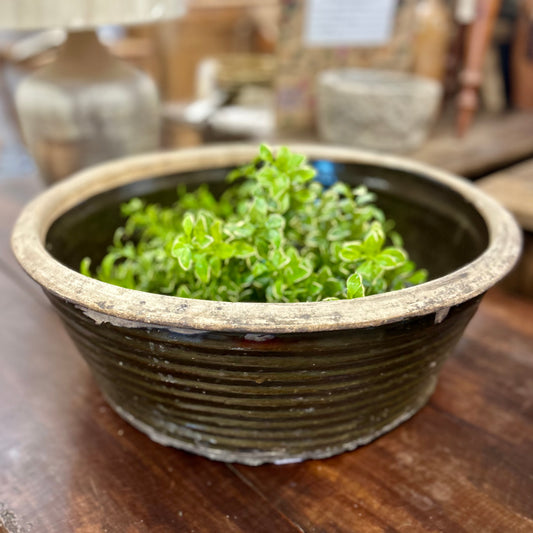 Antique European Glazed Earthenware Bowl