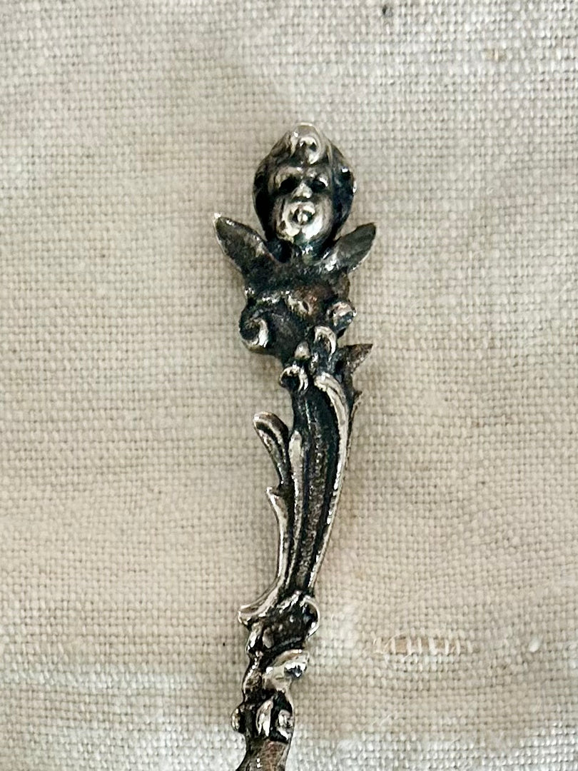 antique silver tea strainer