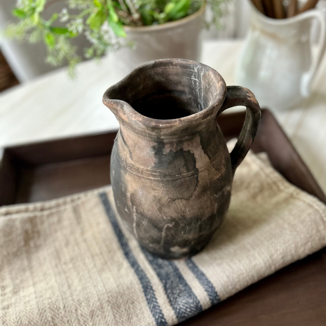 Antique Turkish Earthenware Pitcher