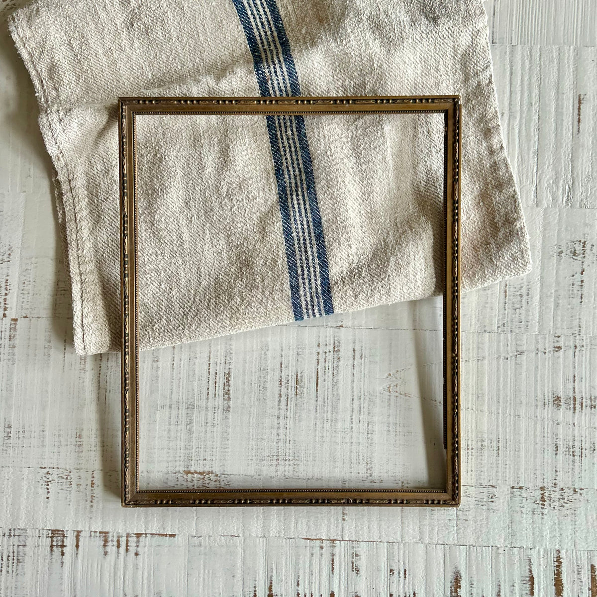 Antique Gilded Frame with Beaded Detail