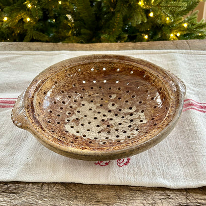 Antique French Earthenware Drainer| France, c. 1880–1920