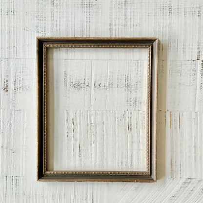 Antique Brass-Toned Beaded Frame