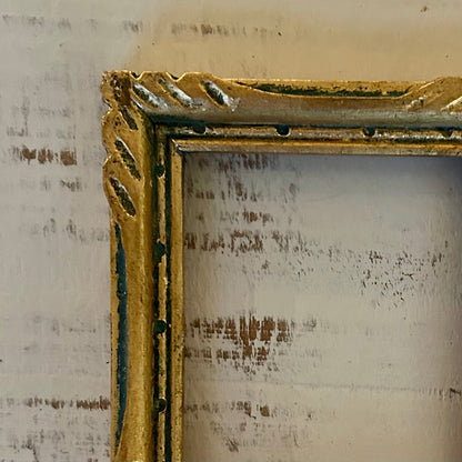 Petite Gilt Vintage Frame with Carved Twist Detail