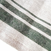 Rough Striped Linen Fabric - 100% linen flax