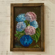 French antique Hydrangeas oil on canvas