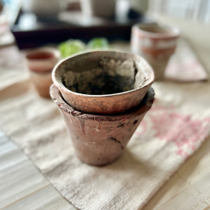 Antique French resin pots