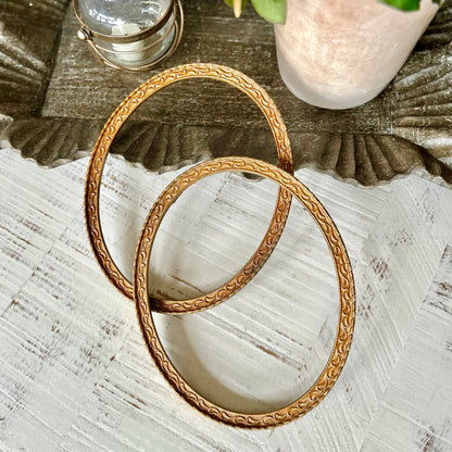 Pair of Antique French Oval Gilt Frames