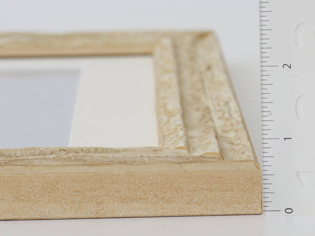 Marbleized Antique Ivory Finish Frame
